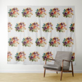Waterverf bloemen wandkleed (In Situ (horizontaal))