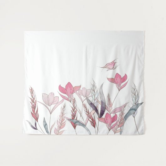 Waterverf bloemen wandkleed (Voorkant (horizontaal))