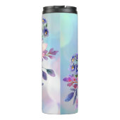 Waterverf Bloemen Water Fles Thermal Tumbler (Achterkant)