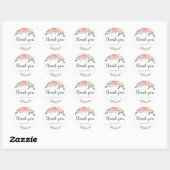 Waterverf bloemen Weddenschap Ronde Sticker (Vel)