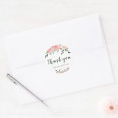 Waterverf bloemen Weddenschap Ronde Sticker (Envelop)