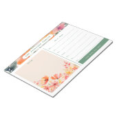 Waterverf Bloemen Weekblad Familie Kalender en Not Notitieblok (Schuin)