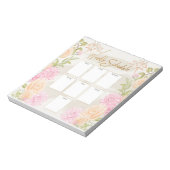 Waterverf Bloemen Weekblad Planner Notitieblok (Linkerzijde)