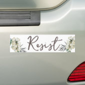 Waterverf Bloemen Weerstaan Politiek Bumpersticker (Op auto)