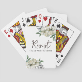 Waterverf Bloemen Weerstaan Politiek Pokerkaarten