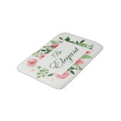 Waterverf Bloemen "wees elegant" Gezegde Badmat (Gekanteld)