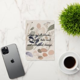 Waterverf Bloemen Wenskaart Folie Wenskaart