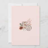 Waterverf Bloemen Western Monogram Crest Bruiloft Kaart (Achterkant)