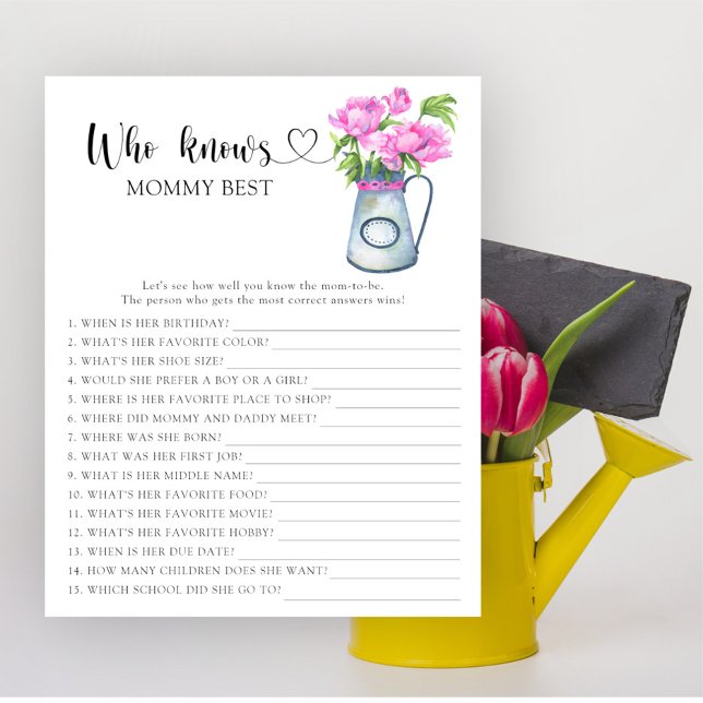 Waterverf bloemen Wie weet mama beste activiteit (Creator heeft geüpload)