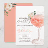 Waterverf Bloemen Wijnbrunch & Bubbels Kaart (Voorkant / Achterkant)