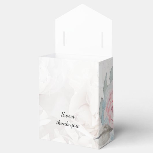 waterverf Bloemen Wildbloem roos Pioen Bruiloft Bedankdoosjes (Geopend)