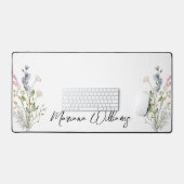 waterverf Bloemen Wildbloemen gepersonaliseerd wit Bureaumat (Keyboard & Muis)
