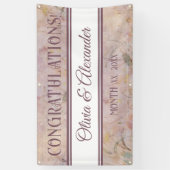 Waterverf Bloemen Wildbloemen Huwelijksreceptie Spandoek (Verticaal)