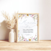 Waterverf Bloemen Wildbloemen Mom-osa Bar Poster