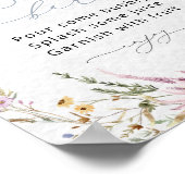 Waterverf Bloemen Wildbloemen Mom-osa Bar Poster (Hoek)