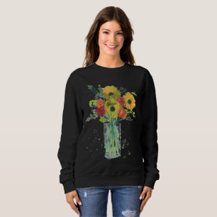 Waterverf Bloemen Wildbloemen Natuur Trui