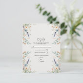 Waterverf Bloemen Wildflower Spring Wedding RSVP Kaart (Staand voorkant)