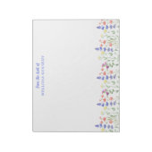  Waterverf Bloemen Wildflowers Custom Name Notitieblok (Linkerzijde)