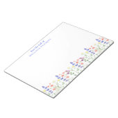  Waterverf Bloemen Wildflowers Custom Name Notitieblok (Schuin)