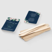 Waterverf Bloemen Wit Groen Huwelijksprogramma Handwaaier (Niet-gemonteerd)