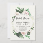 Waterverf Bloemen Wit Groen Vrijgezellenfeest Kaar Kaart (Voorkant)