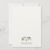 Waterverf Bloemen Wit Groen Vrijgezellenfeest Kaar Kaart (Achterkant)