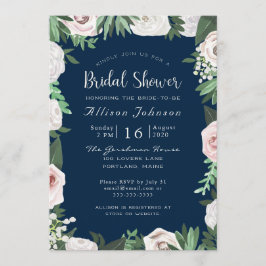 Waterverf Bloemen Wit Groen Vrijgezellenfeest Kaar Kaart