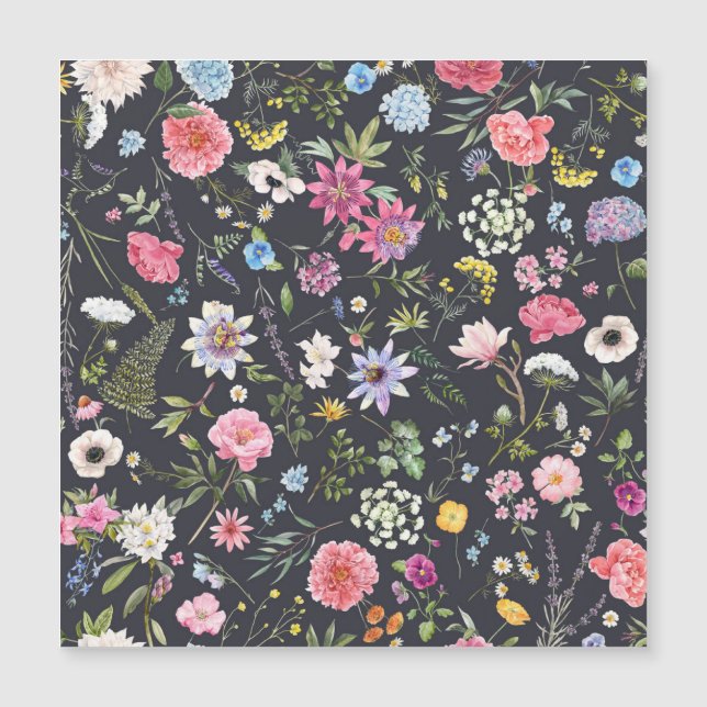 Waterverf Bloemen: Zacht zomerpatroon. (Voorkant)