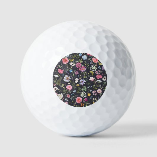 Waterverf Bloemen: Zacht zomerpatroon. Golfballen (Voorkant)