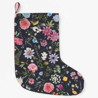 Waterverf Bloemen: Zacht zomerpatroon. Kleine Kerstsok