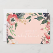 Waterverf bloemen zal mijn Bridesmaid naam zijn Kaart (Voorkant)