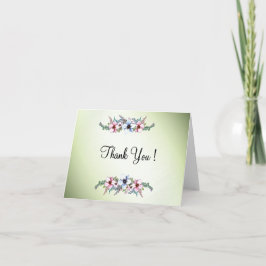 Waterverf bloemen Zien Dank je wel blanco binnenin Bedankkaart