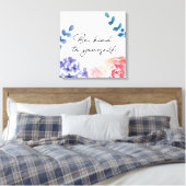 Waterverf bloemen zijn aardig voor uzelf inspirati canvas afdruk (Insitu (Slaapkamer))