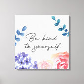 Waterverf bloemen zijn aardig voor uzelf inspirati canvas afdruk (Voorkant)