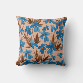 Waterverf Bloemen Zomer Print Patroon Kussen