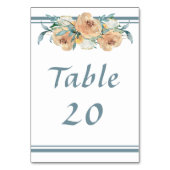 Waterverf Bloemen Zomerbruiloft Blauw Groen Kaart (Voorkant)