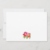 Waterverf bloemen zomerbruiloft verloffeest kaart (Achterkant)