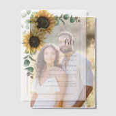 Waterverf Bloemen Zonnebloem 60ste Verjaardagsfees Vellum Uitnodigingen (Offset (Koppel))