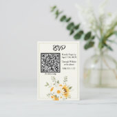 Waterverf Bloemen Zonnebloem Daisy RSVP Informatiekaartje (Staand voorkant)