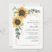 Waterverf Bloemen Zonnebloem Vrijgezellenfeest Kaart (Voorkant)