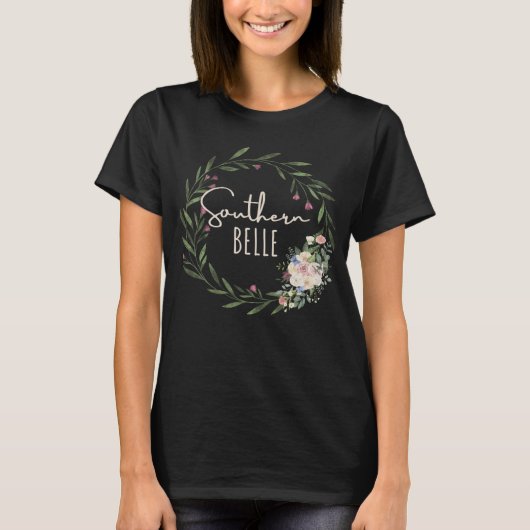 Waterverf Bloemen Zuid Belle Bloemboeket WO T-shirt (Voorkant)