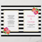 Waterverf bloemen zwart wittrouwprogramma (Voorkant)