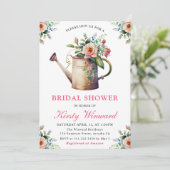 Waterverf Bloemenaarringskan Bruidsshower Kaart (Staand voorkant)