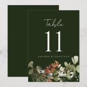 Waterverf Bloemenarrangement Trouwtafel Nummer (Voorkant / Achterkant)