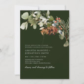 Waterverf Bloemenarrangementen Groene bruiloft Kaart (Voorkant)