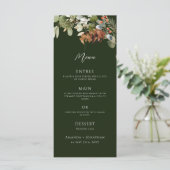 Waterverf Bloemenarrangementen Groene bruiloft Menu (Staand voorkant)