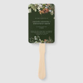 Waterverf Bloemenarrangementen Trouwprogramma Handwaaier (Voorkant)