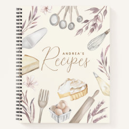 Waterverf Bloemenbakkerij Keukenbenodigdheden Rece Notitieboek