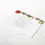 Waterverf Bloemenbedrijf Jaarfeest Folie Uitnodiging (Gedraaid)