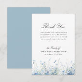 waterverf bloemenbegrafenis bedankje bedankkaart (Voorkant / Achterkant)